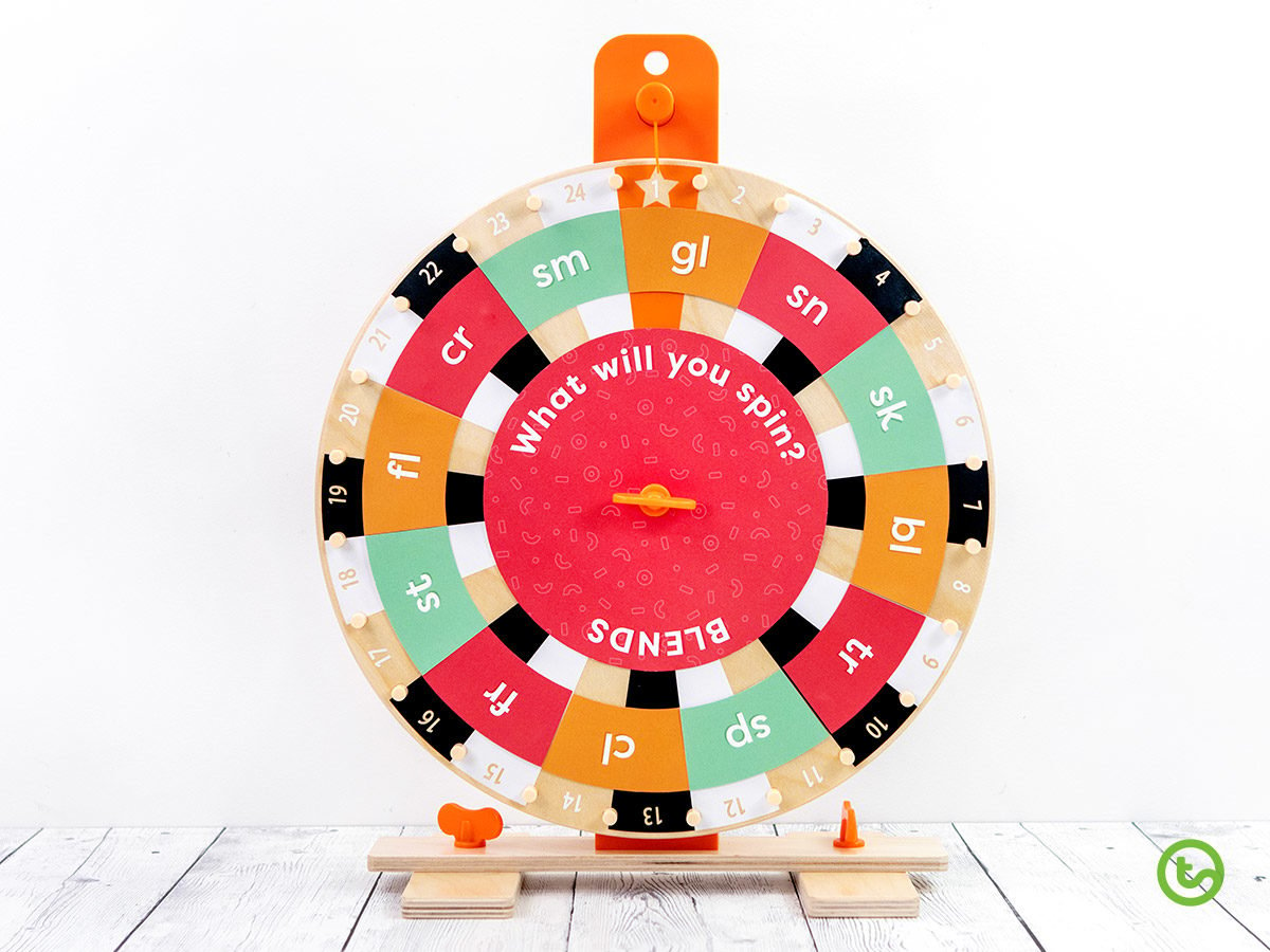 Blends activity to use on the IKEA spinning wheel in the classroom