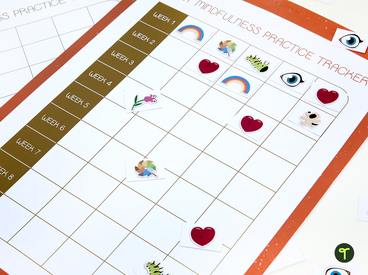 mindfulness practice tracker for kids