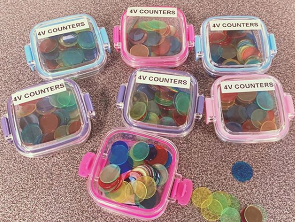 How to easily store counters in the classroom