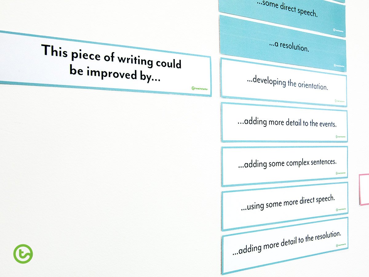 Use the narrative writing examples to set goals.