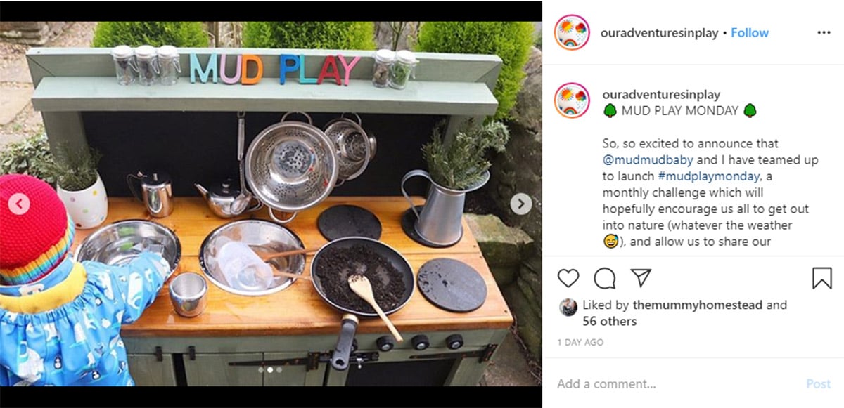 Imaginative Play - Create a mud kitchen outside of the classroom