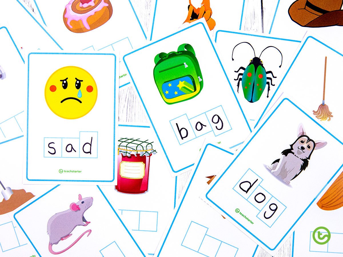 CVC Words Shape Task Cards for the Classroom