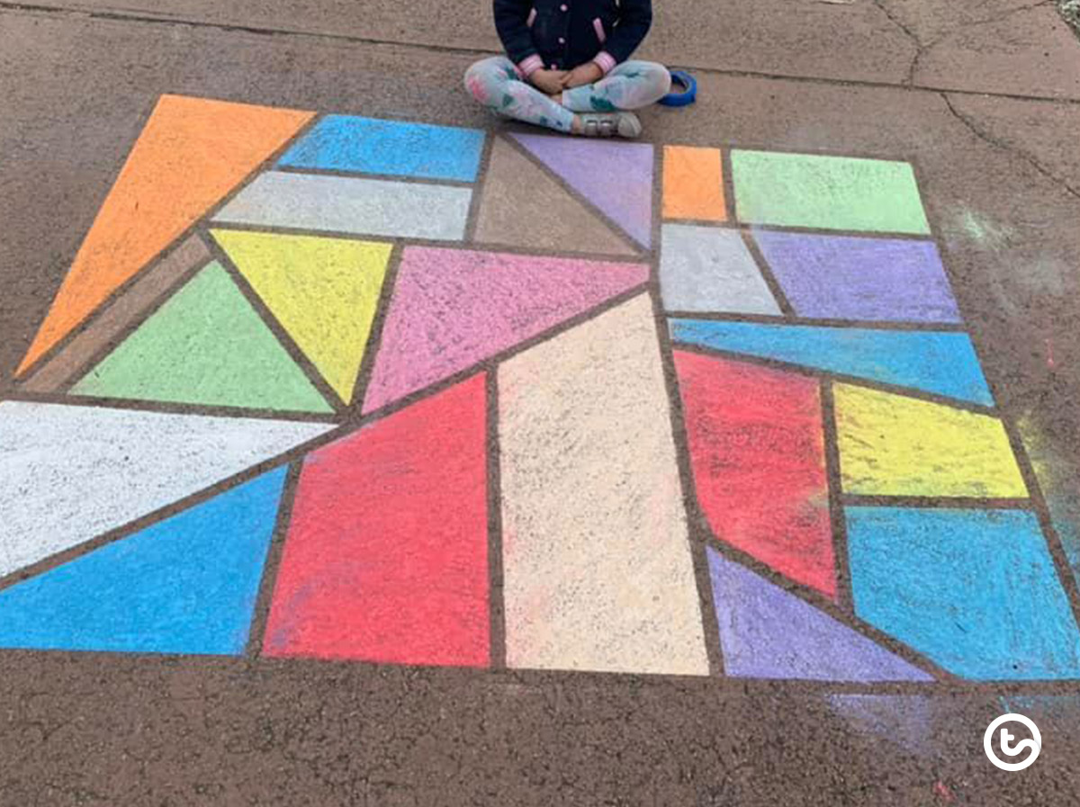 Sidwalk chalk art for kids