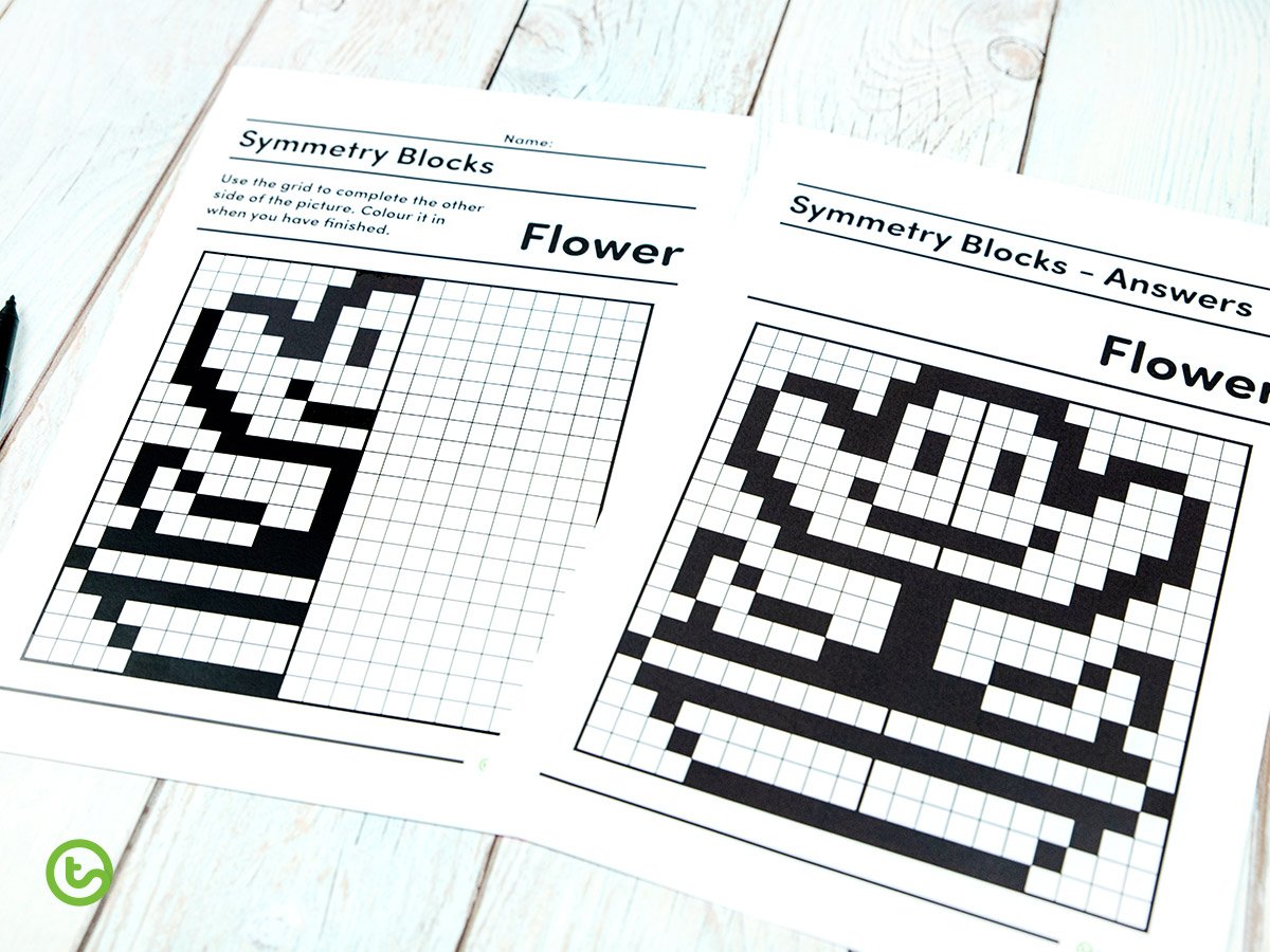 Symmetry for kids - flower