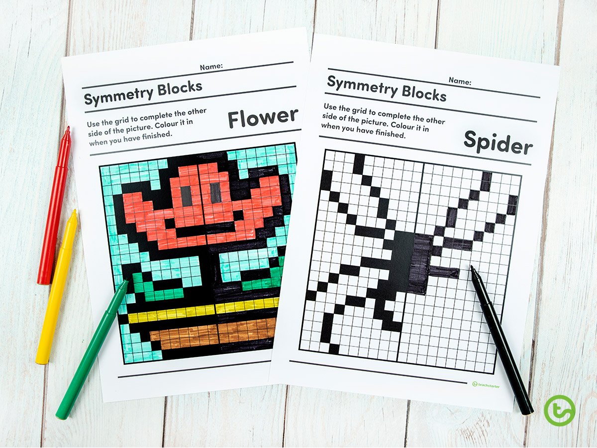 Symmetry for Kids - Grid Drawing Activities (NEW Resource) | Teach Starter