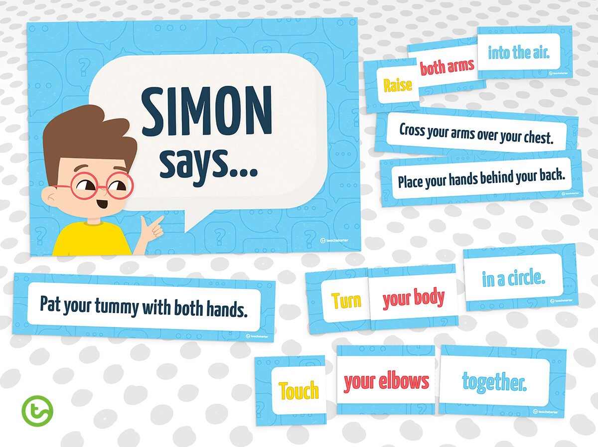 Printable Simon Says game