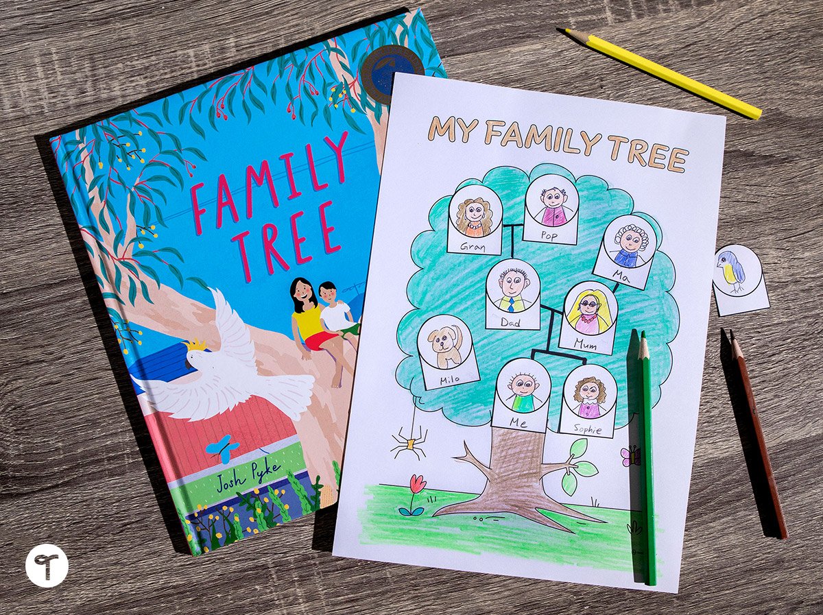 Family tree template for National Simultaneous Storytime 2022