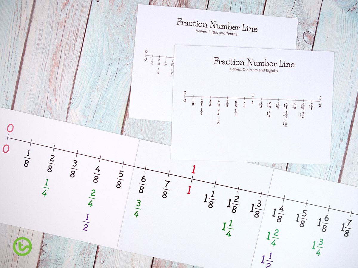 Number Line activities - Number Line Fractions