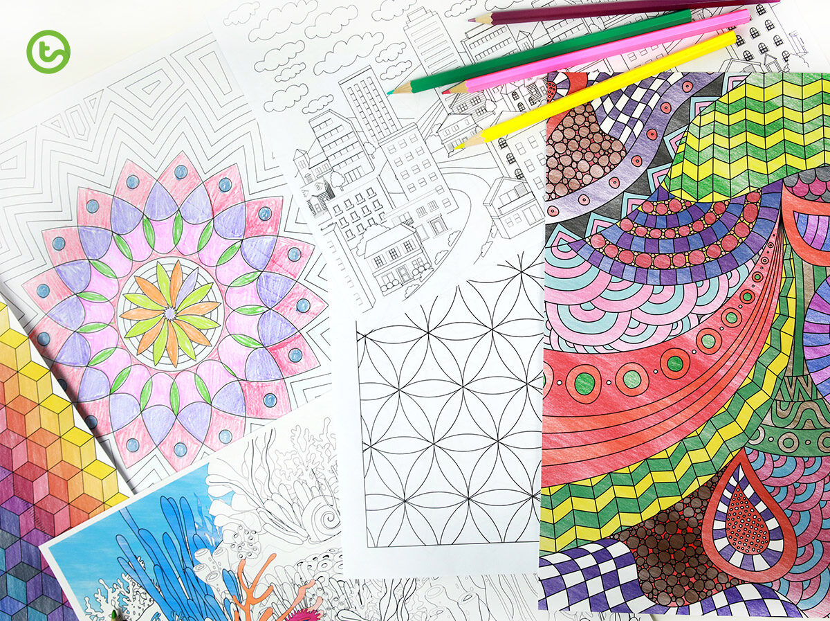 Mindfulness coloring for kids