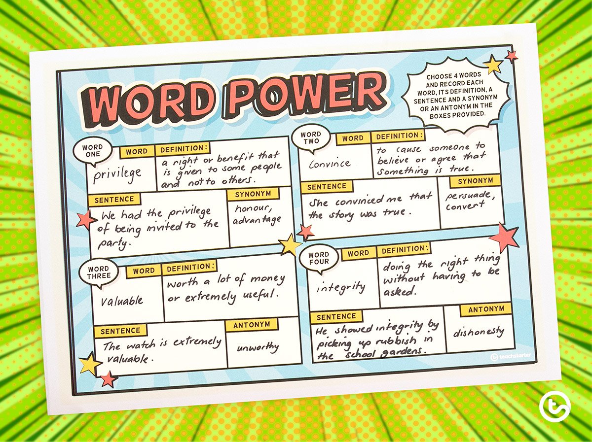 Making Literacy Lessons Fun with Comic Strips! - Word Power