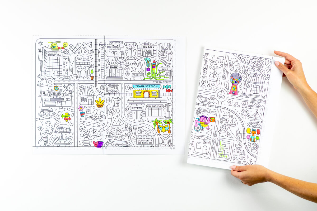 OMY Los Angeles Giant Coloring Poster