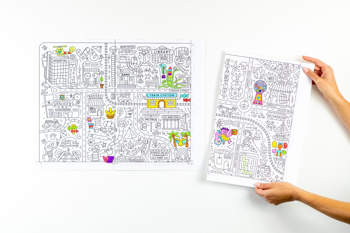 neighborhood map coloring page