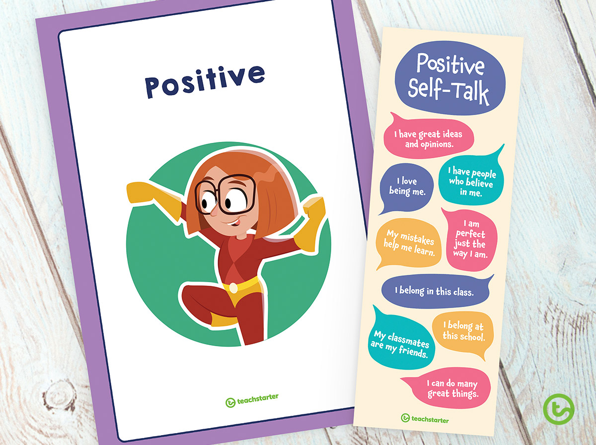 Positive self-talk bookmark for kids