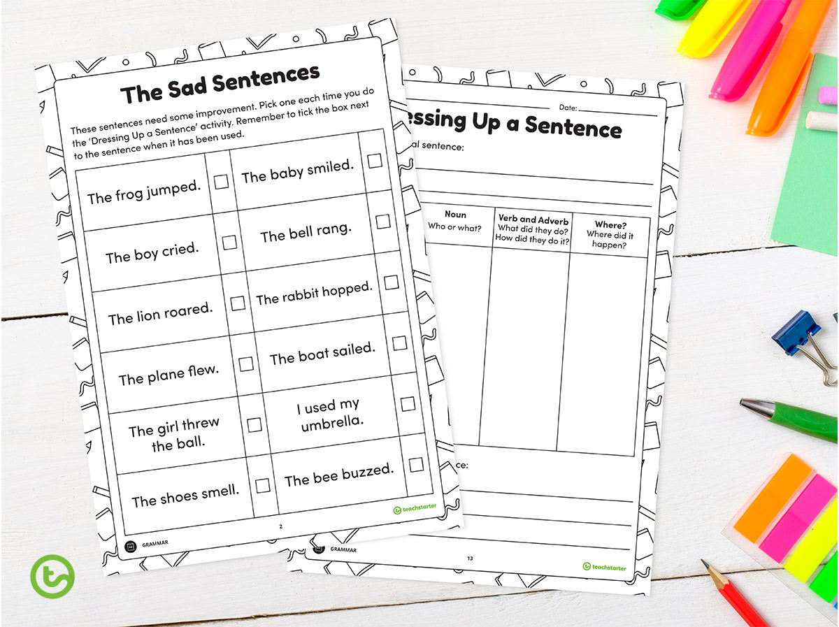 Grammar Worksheets for the Early Years
