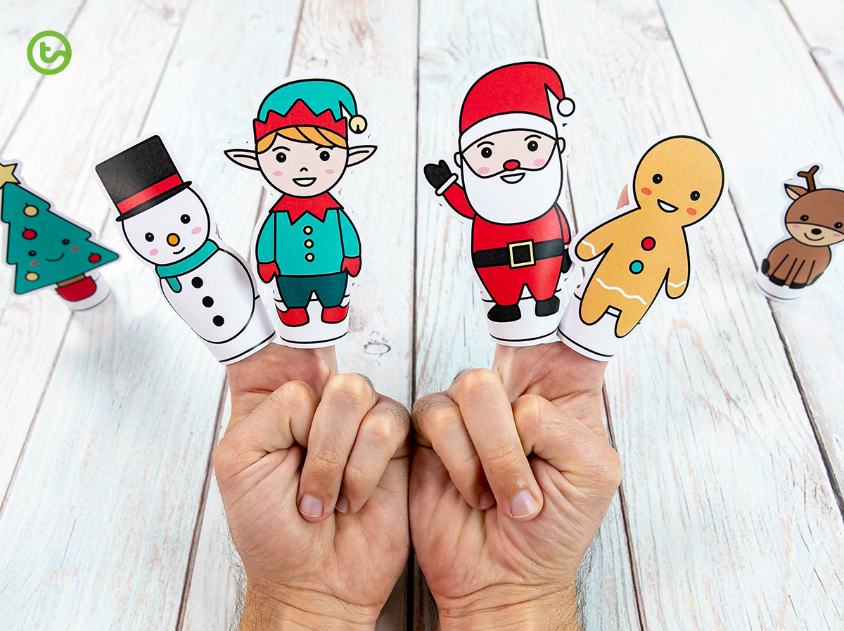Christmas finger puppets