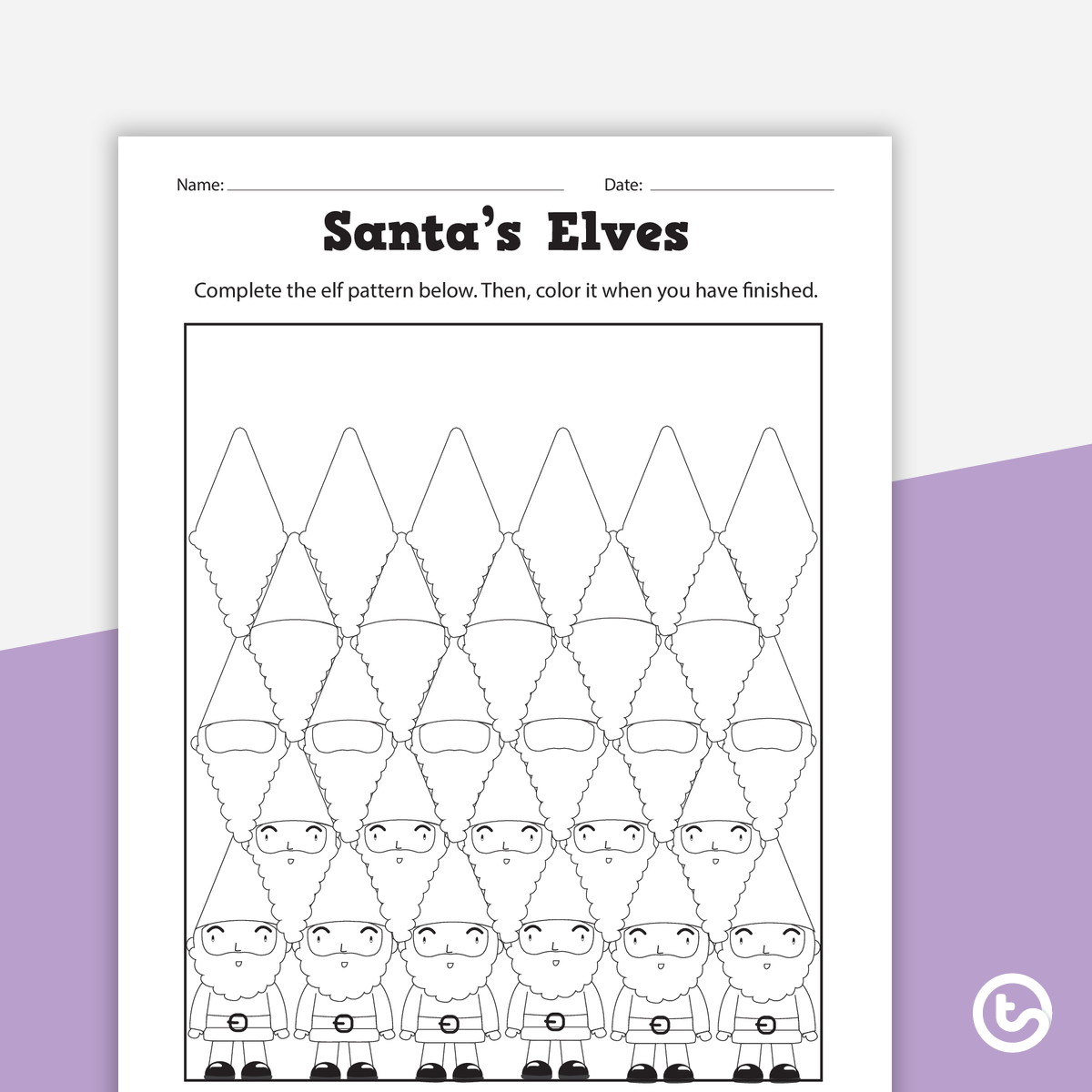 Elf pattern worksheet 