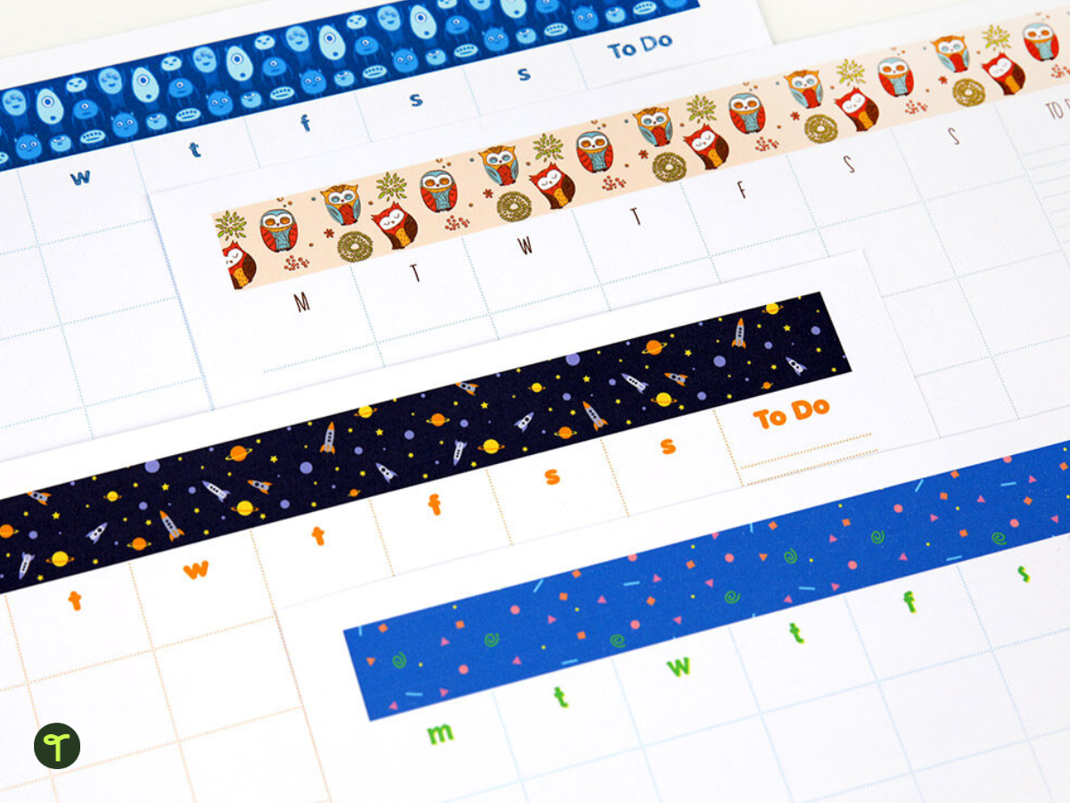 Teach Starter calendar resources