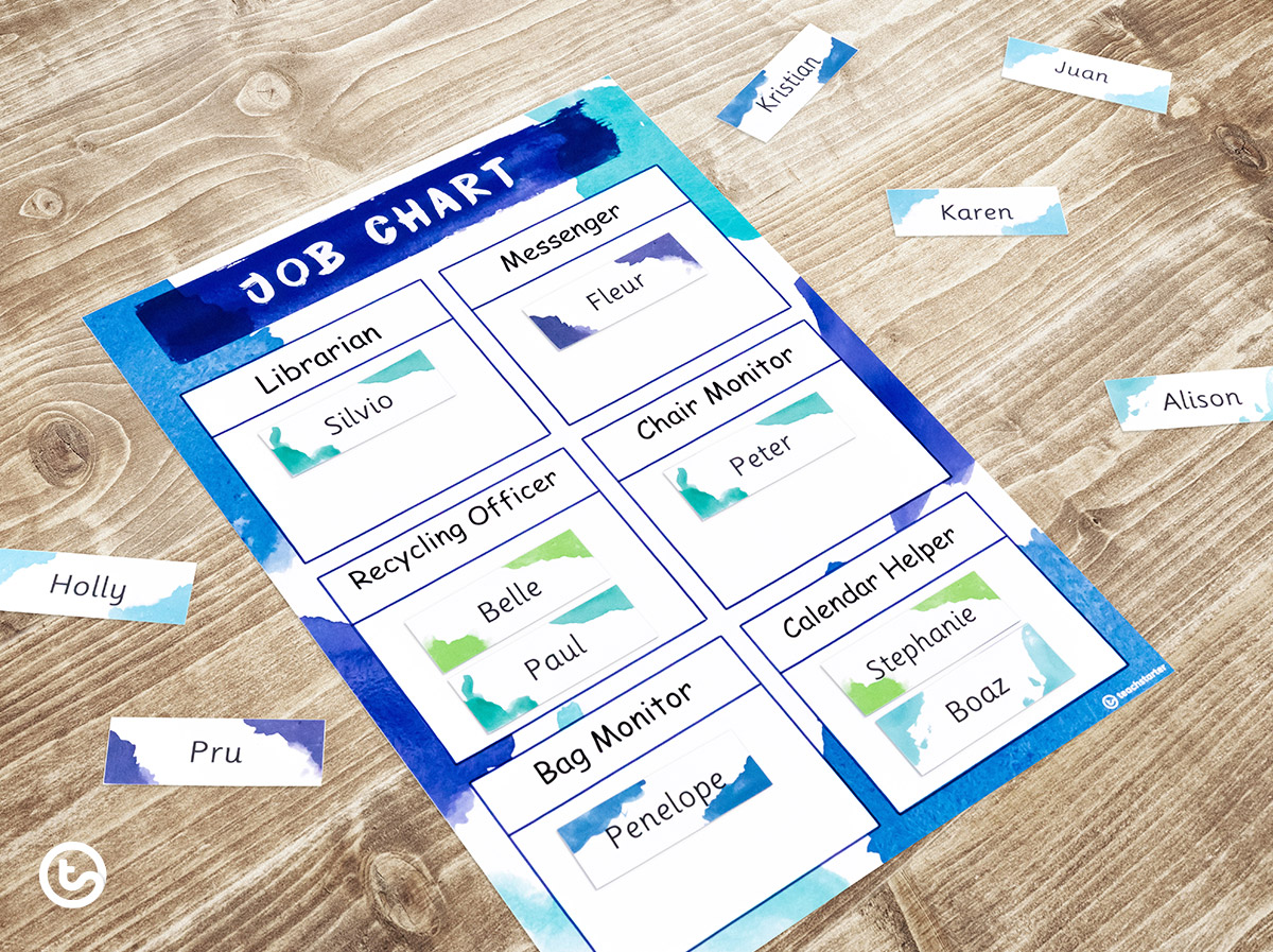 classroom job chart