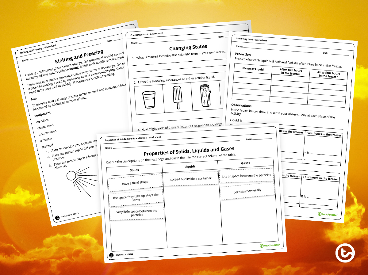 Changing States Unit Plan - Learn about heating up states of matter.