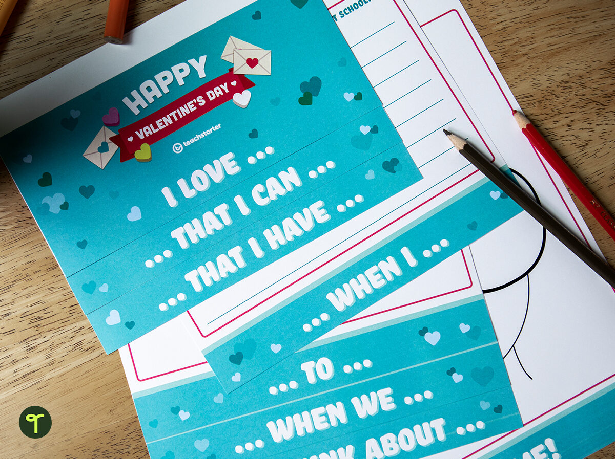 valentines day flipbook activity for kids