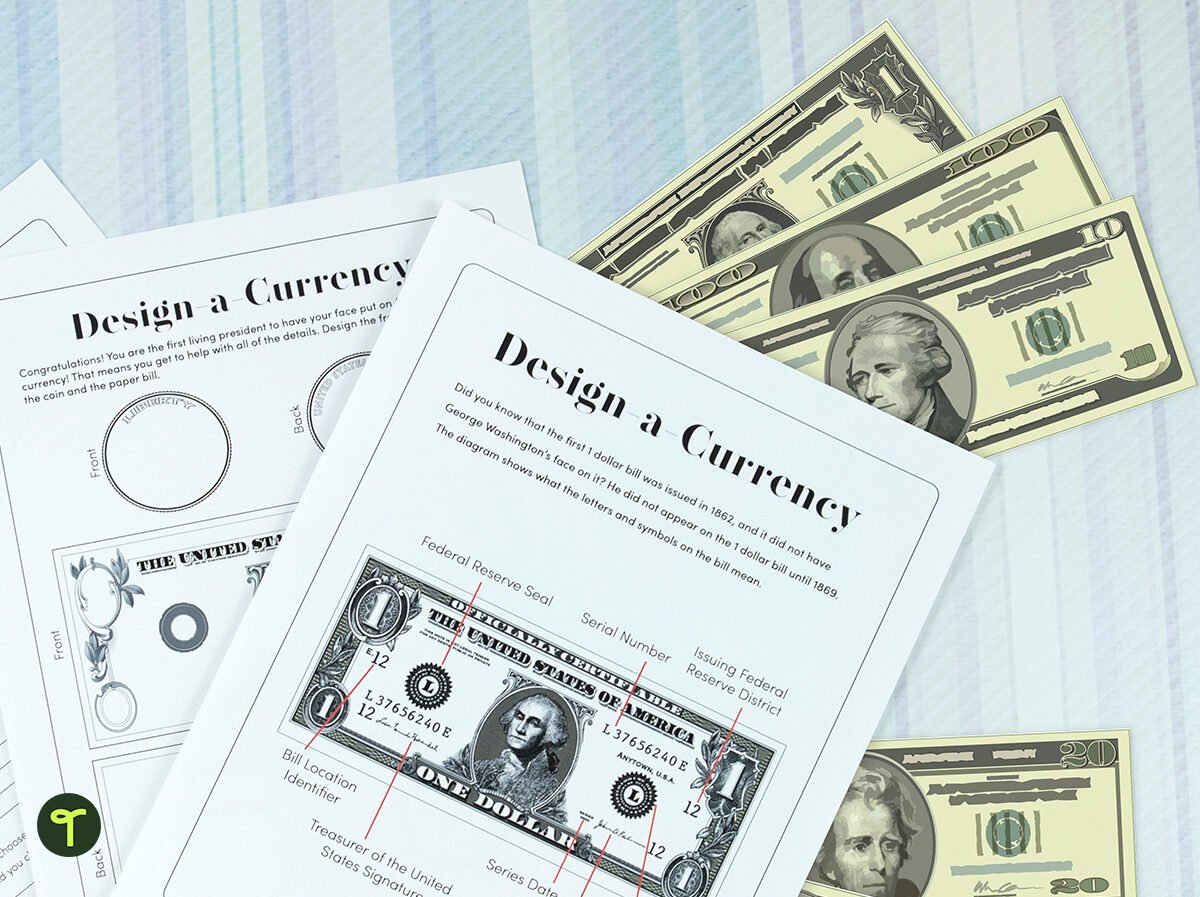 design money activity for kids