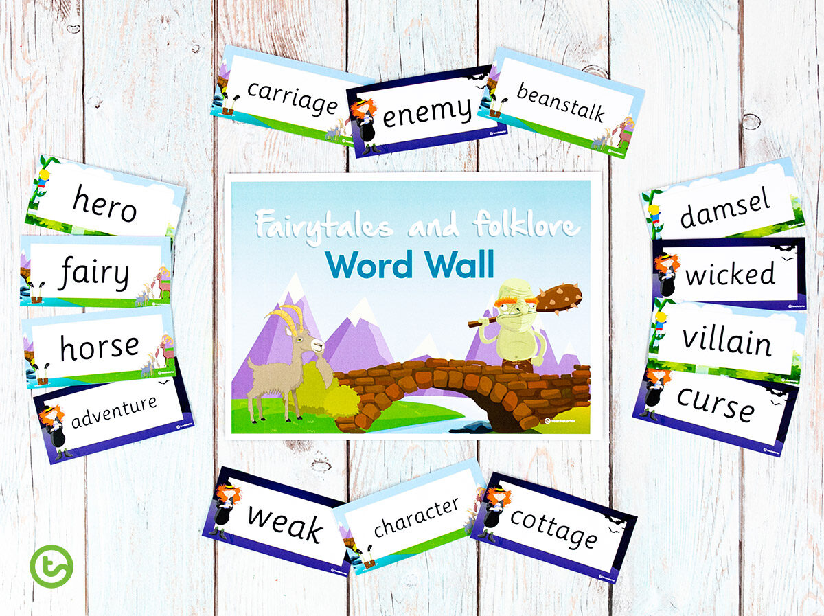 Fairy Tale Word Wall for the Classroom
