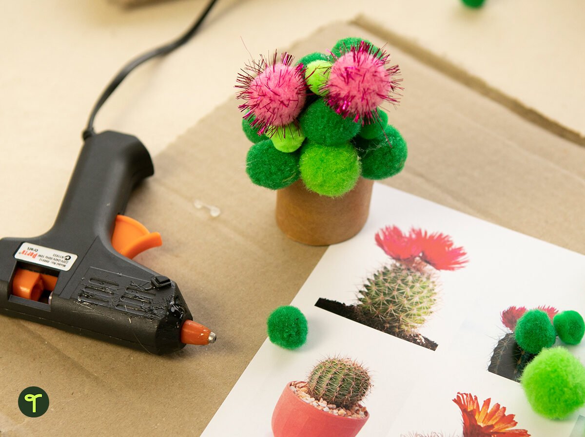 pom pom cactus craft