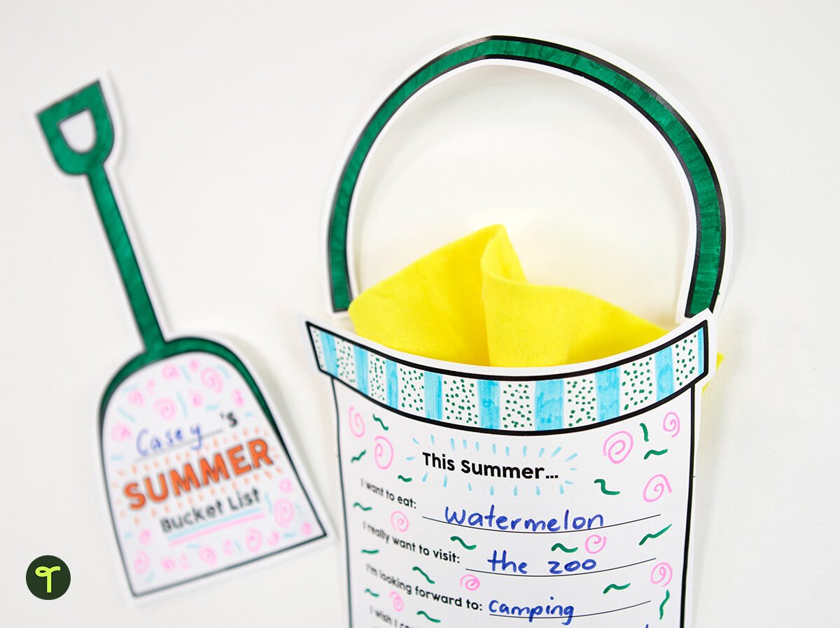 Summer Bucket List Flap Book Writing Craftivity