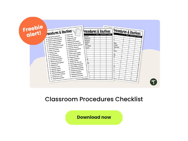 Classroom procedures resource download banner