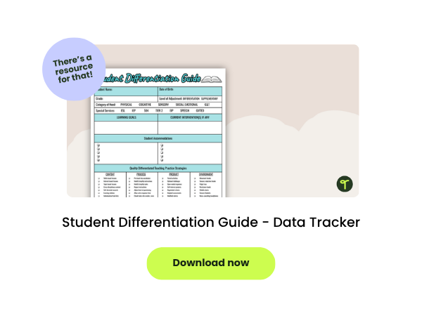 Student differentiation resource download banner
