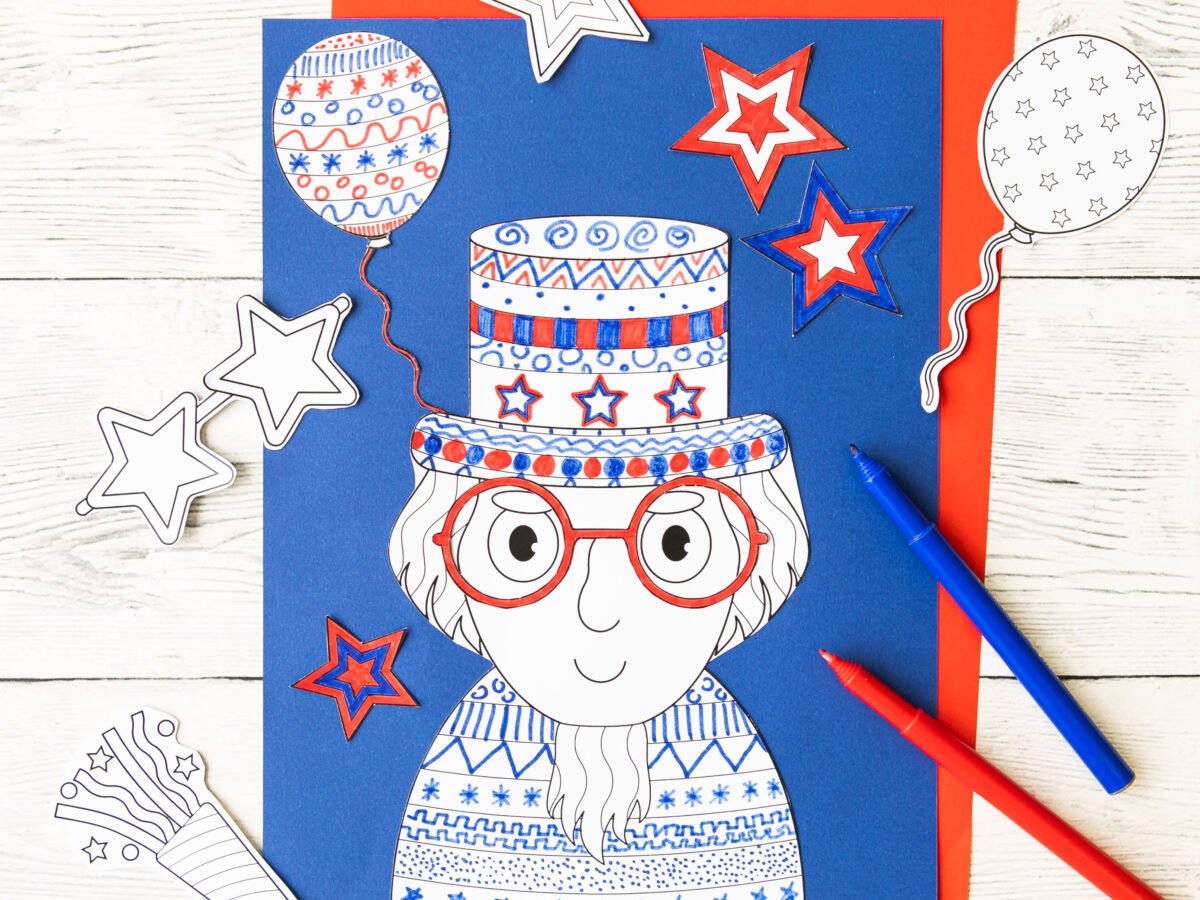 funky uncle sam craft for kids