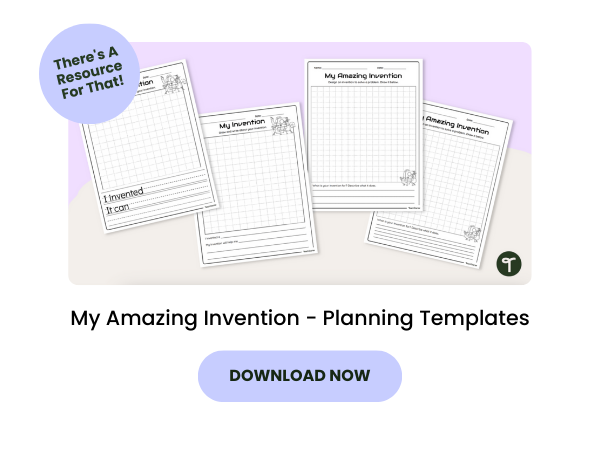 My Amazing Invention - Planning Templates with purple 