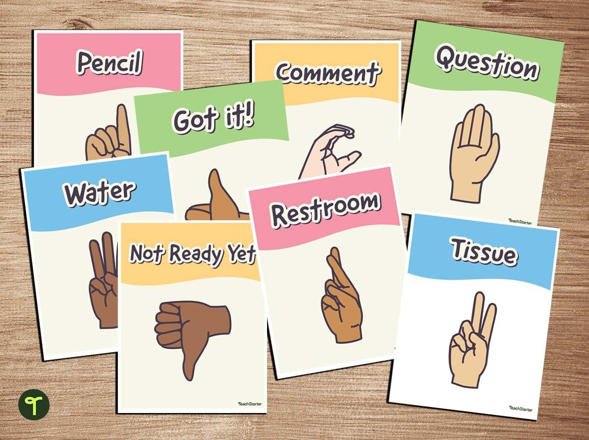 hand signal posters