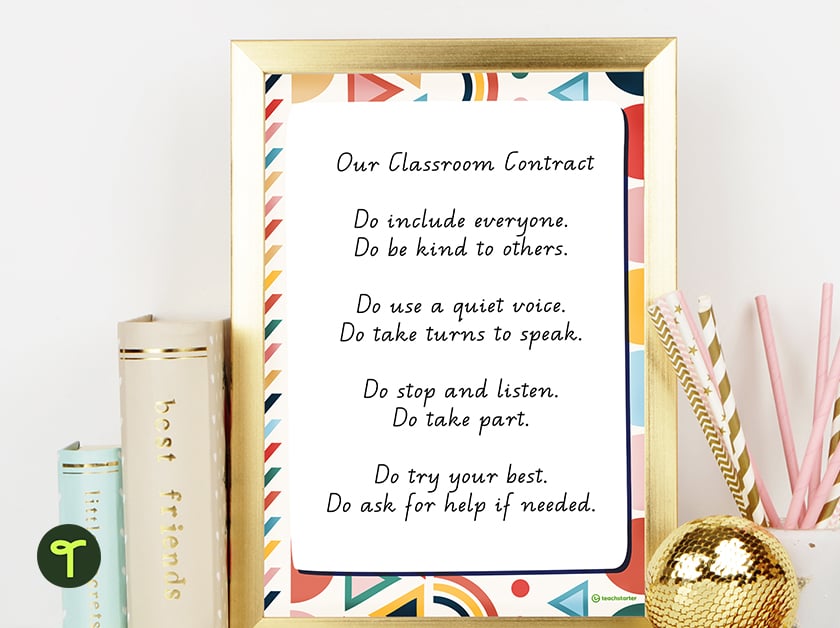 Classroom contract template