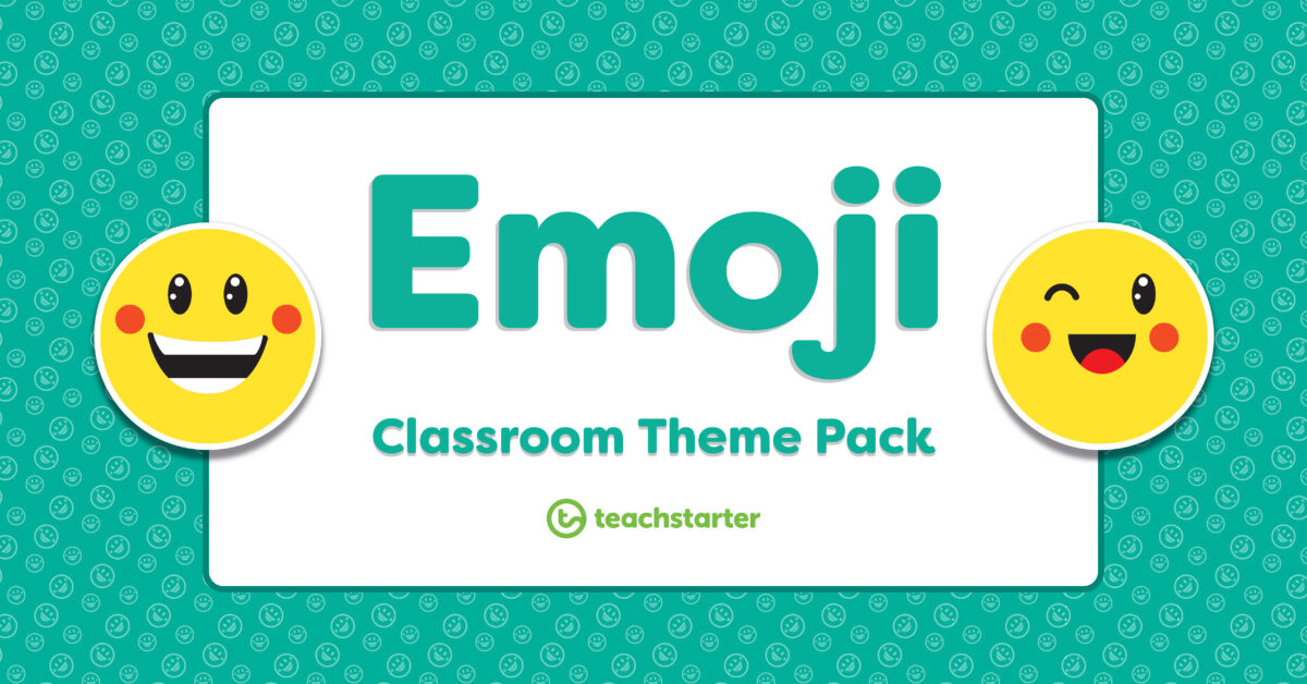 Emoji Classroom Decor, Daily Schedule, Banner, Job Chart, Bright Emoji Decor