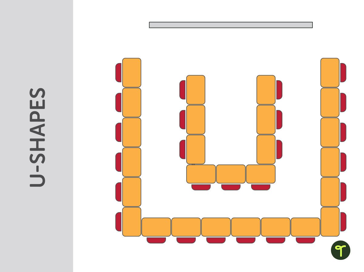 U shaped classroom seating idea