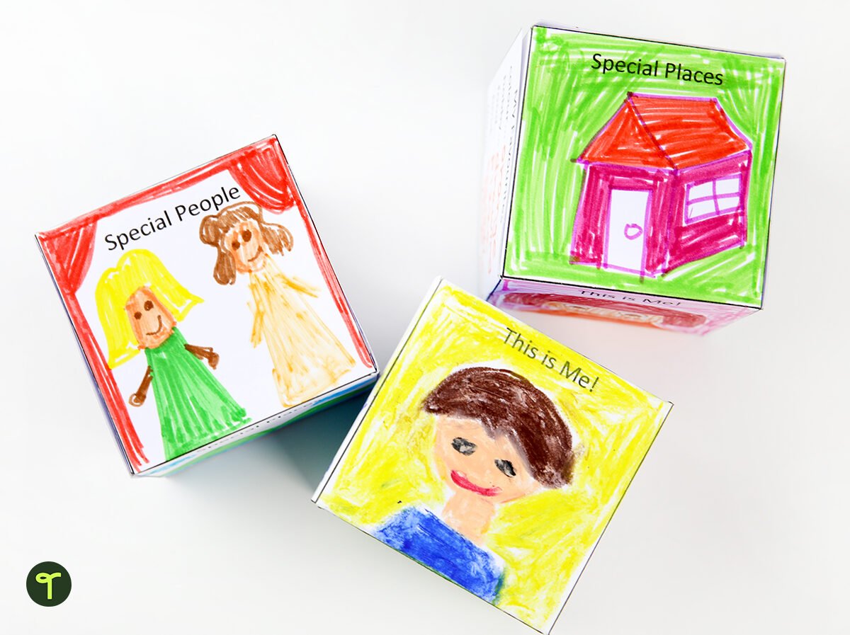 all about me cube icebreaker activity for kids