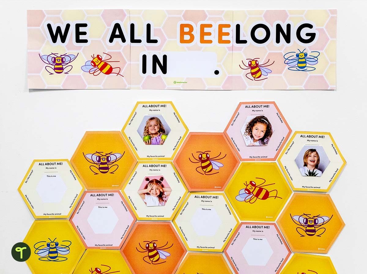 bee themed bulletin board idea for classroom