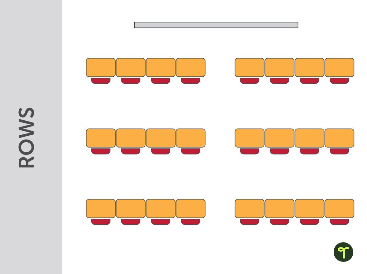 Classroom Seating Arrangements With Tables Cabinets Matttroy   Classroom Seating Rows Arrangement 1200x897 