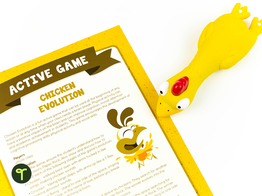 Chicken Evolution Active Game Indoor Recess - Teach Starter