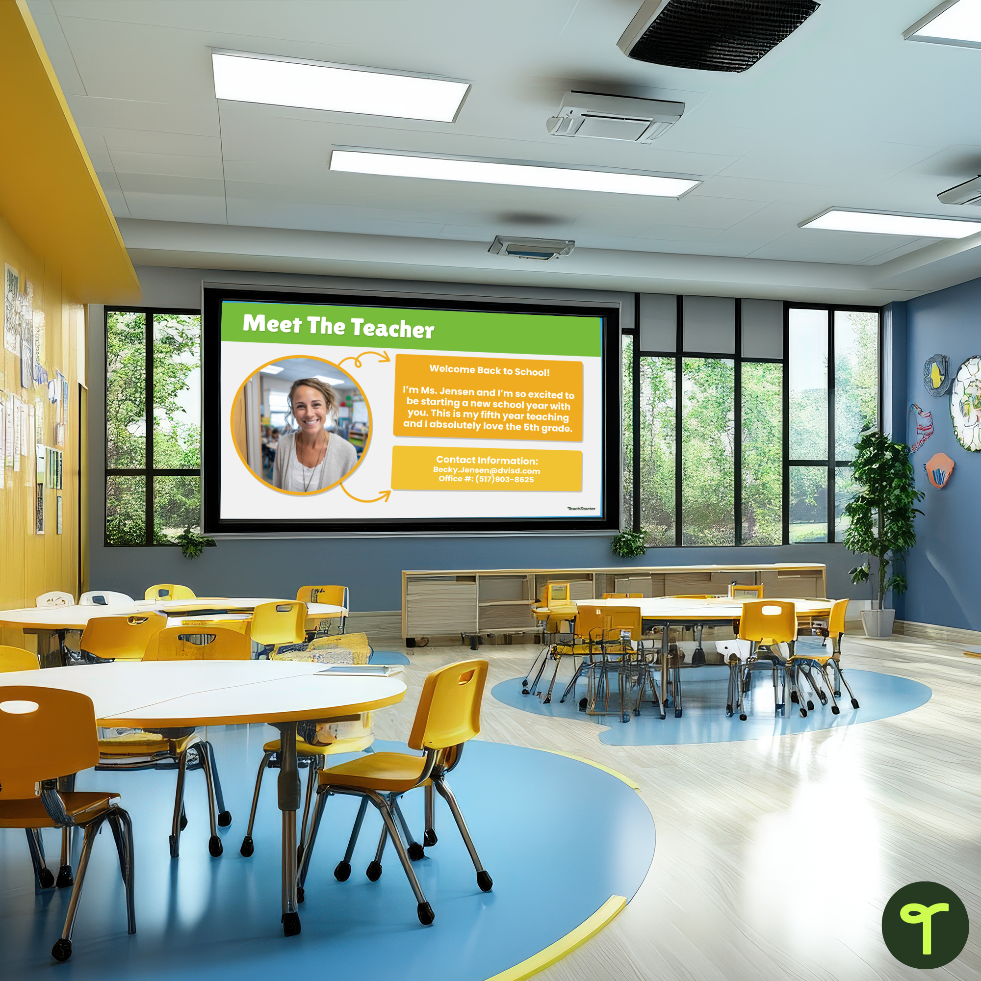 Meet the teacher PowerPoint template