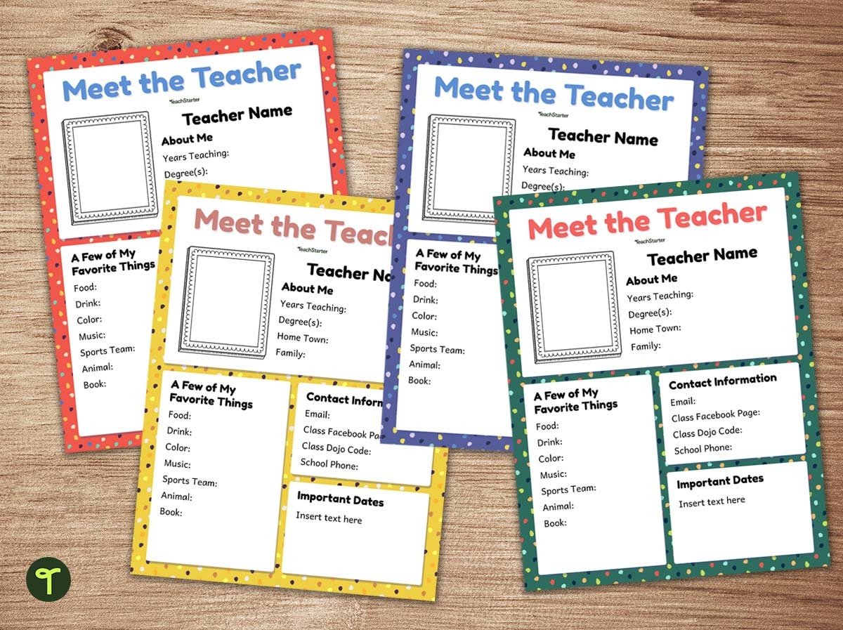 Meet the Teacher template