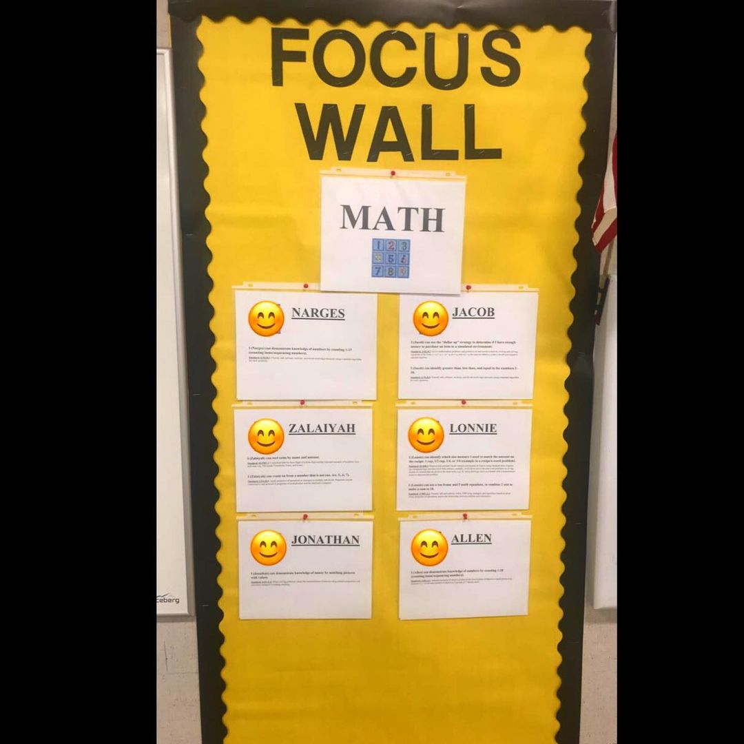 focus wall for a special education classroom 