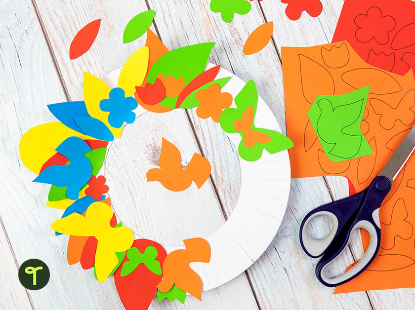 international peace day wreath craft for kids — teach starter