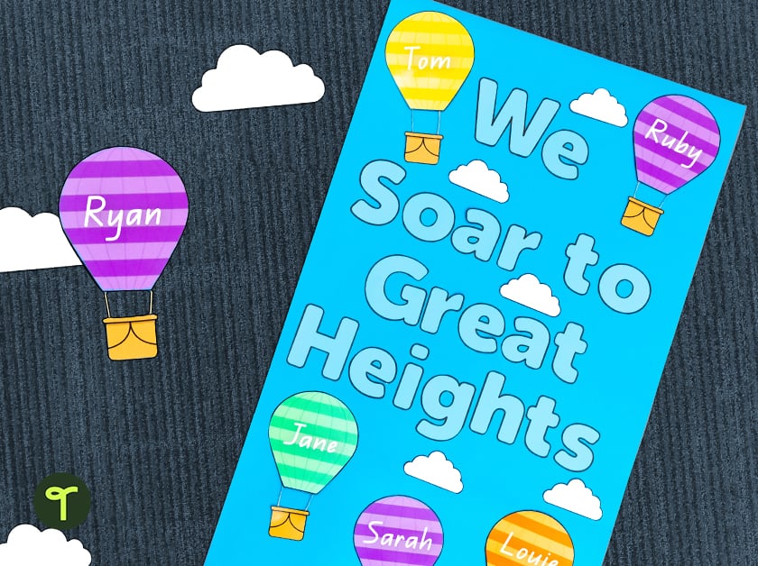 we soar to great heights classroom door decorations
