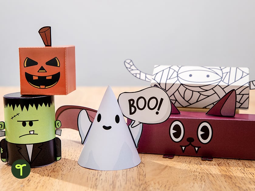 Halloween : Scaredy Cat ! Art Lesson Plan by Art with Creations