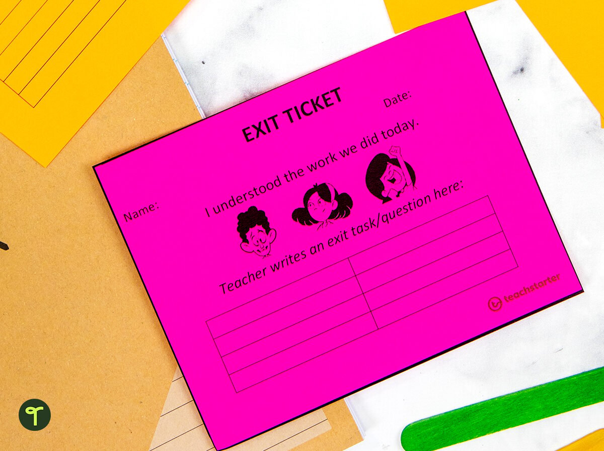 editable exit ticket for formative assessment in the classroom