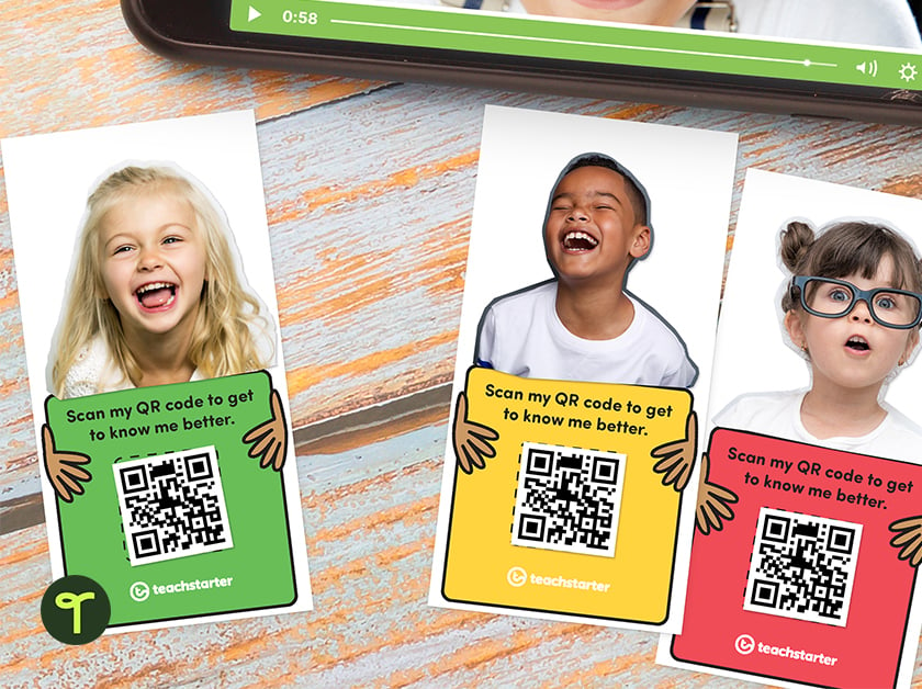 QR Code Getting to Know You Activity for kids for back to school