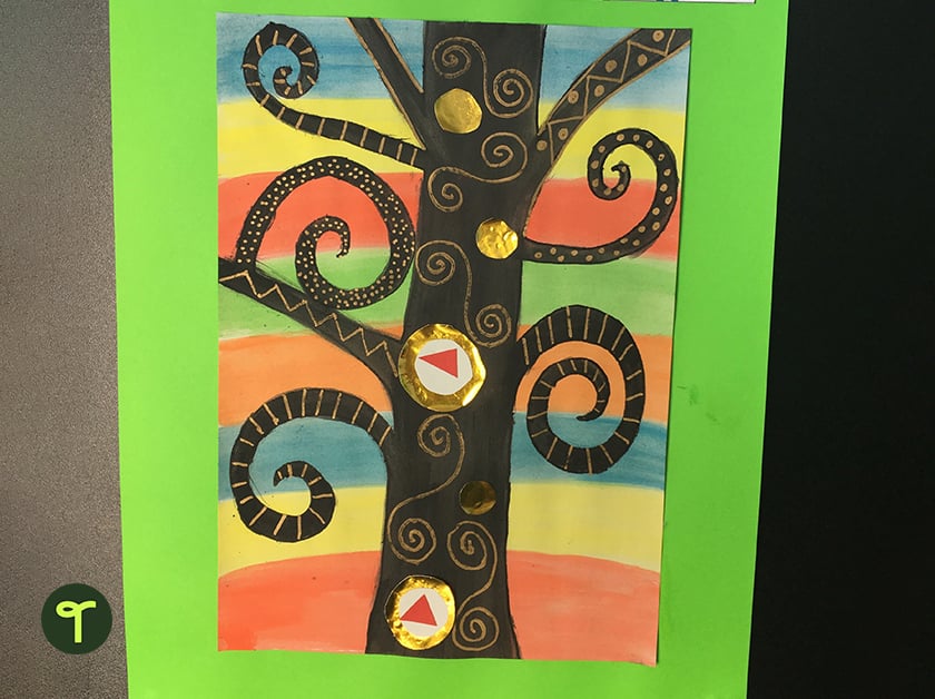 klimt tree of life art activity for kids