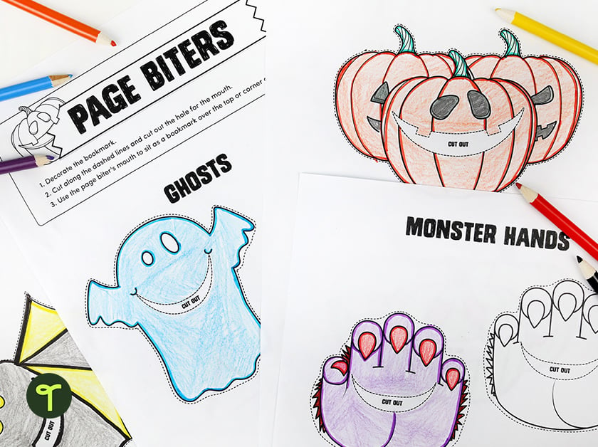 printable halloween bookmarks for kids - teach starter